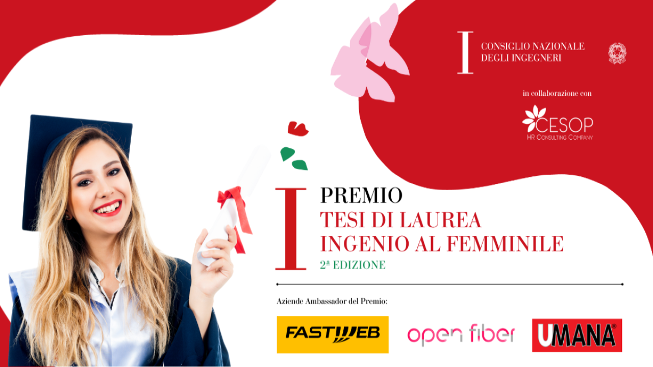 Premio Tesi di Laurea Ingenio al femminile: prorogata la scadenza del bando					