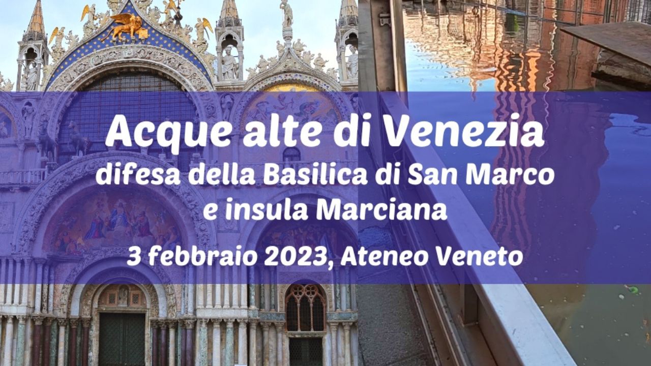 Acque alte di Venezia, evento ingegneri sul tema della difesa della Basilica di San Marco e insula Marciana					